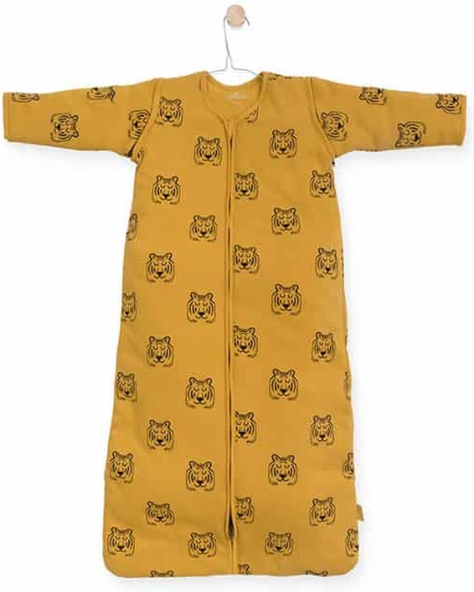 Jollein Tiger Padded Babyslaapzak - met afritsbare mouw - 110 cm - mustard