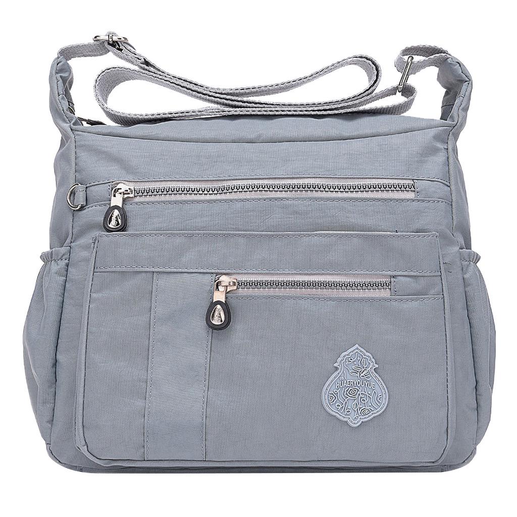 KaiTingu Dames nylon schoudertas Waterdichte elegante dagelijkse boodschappenschoudertas grijze kleur