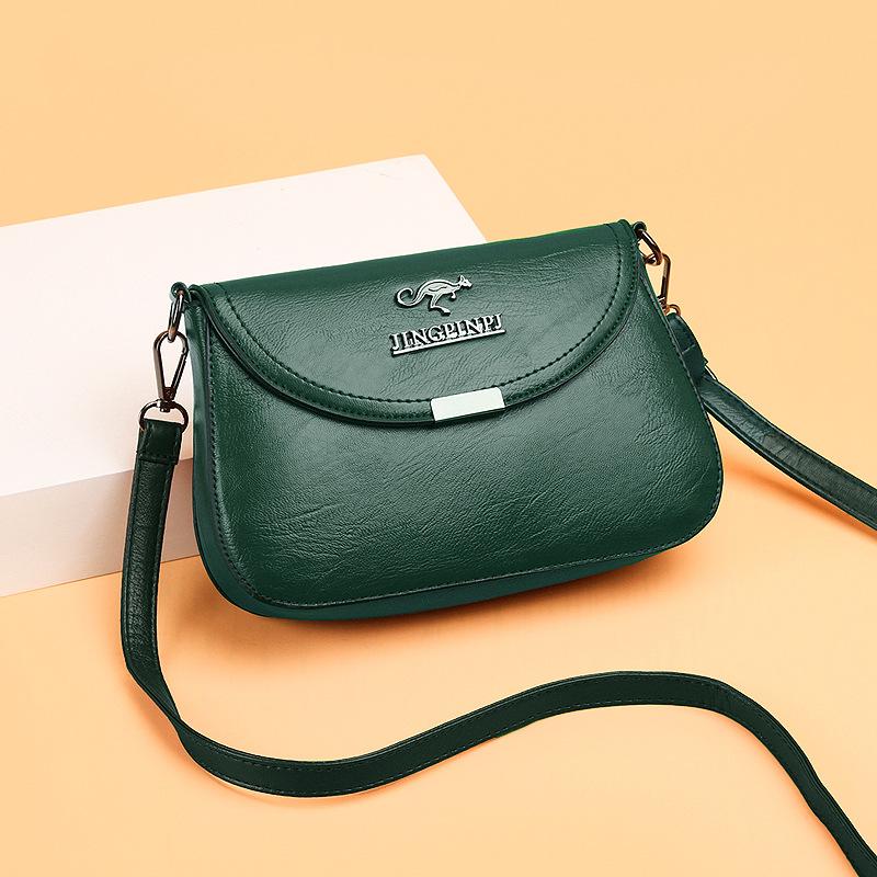 KaiTingu Borduurpatroon Schoudertas Vrouwen Casual Reizen Crossbody Handtassen Avondfeest Tas PU groen