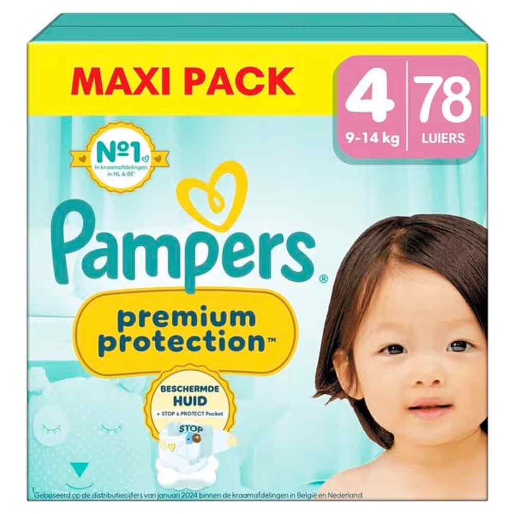 Pampers 2x  Premium Protection Luiers Maat 4 (9-14 kg) 39 stuks