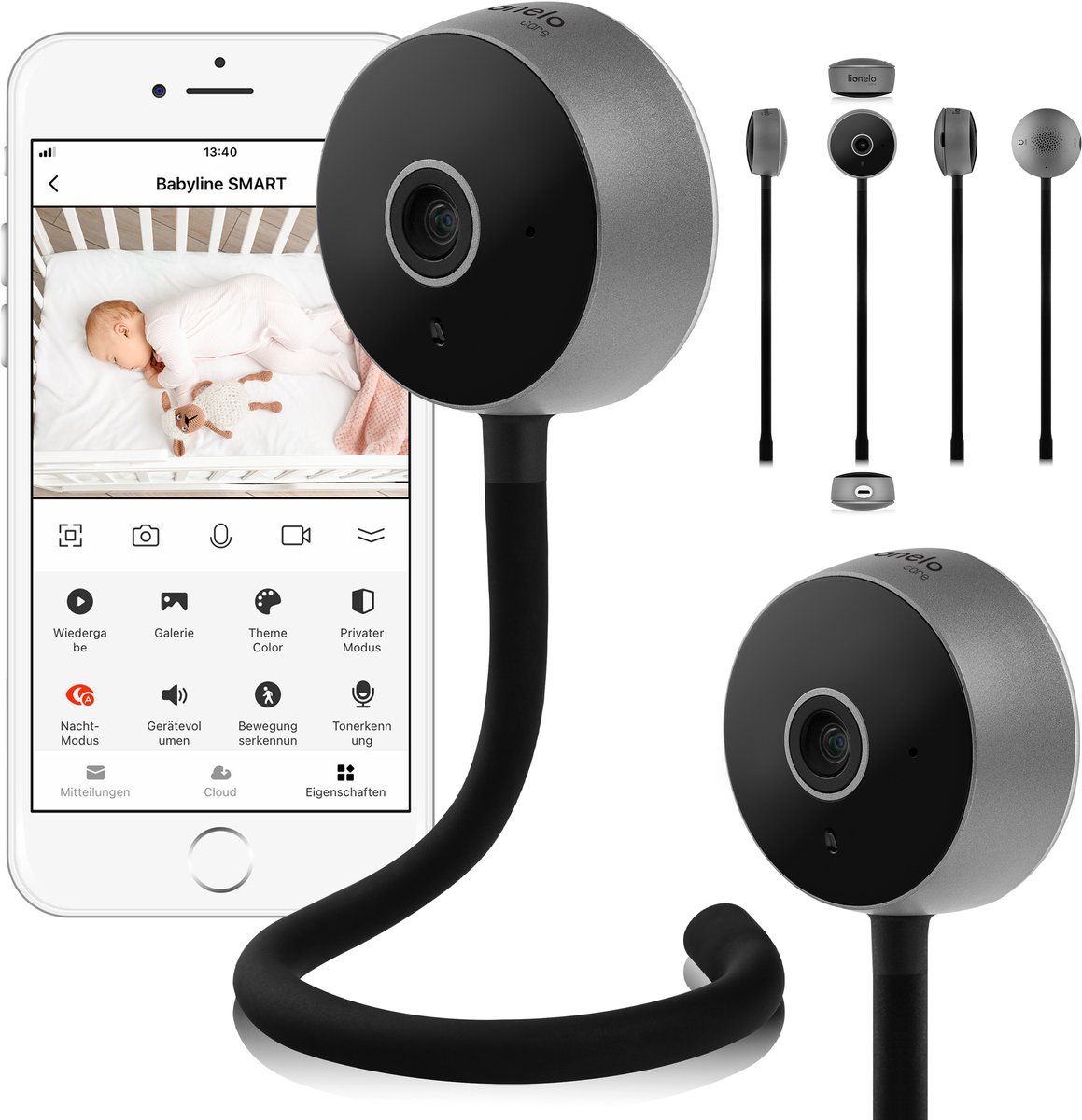Lionelo Babyfoon Lionele Babyline Smart Black