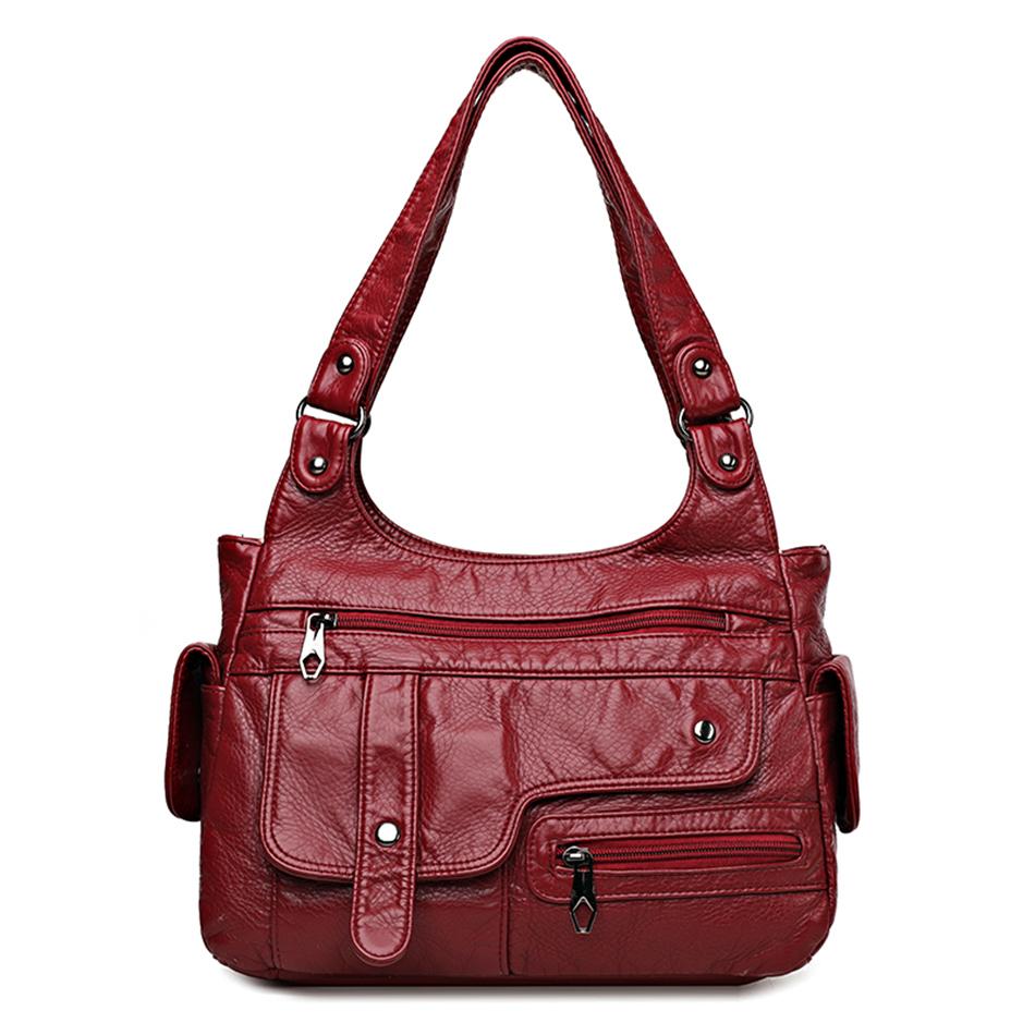 MEETFASHION Echt merk zacht lederen handtassen hoge kwaliteit vrouwen tas 2022 kleine casual vrouwelijke messenger schoudertas dames crossbody tas zwart