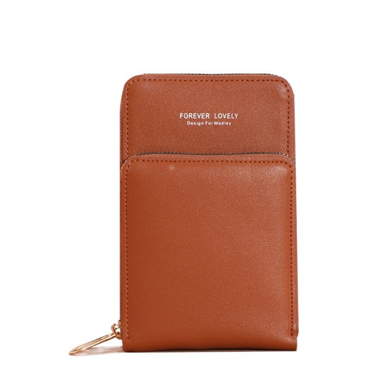NK39UR Nieuwe collectie effen kleur telefoon portemonnee dames crossbody schoudertas PU lederen kleine handtas messenger bag etui vrouwelijke portemonnee 18*11*4cm hemelsblauwe kleur
