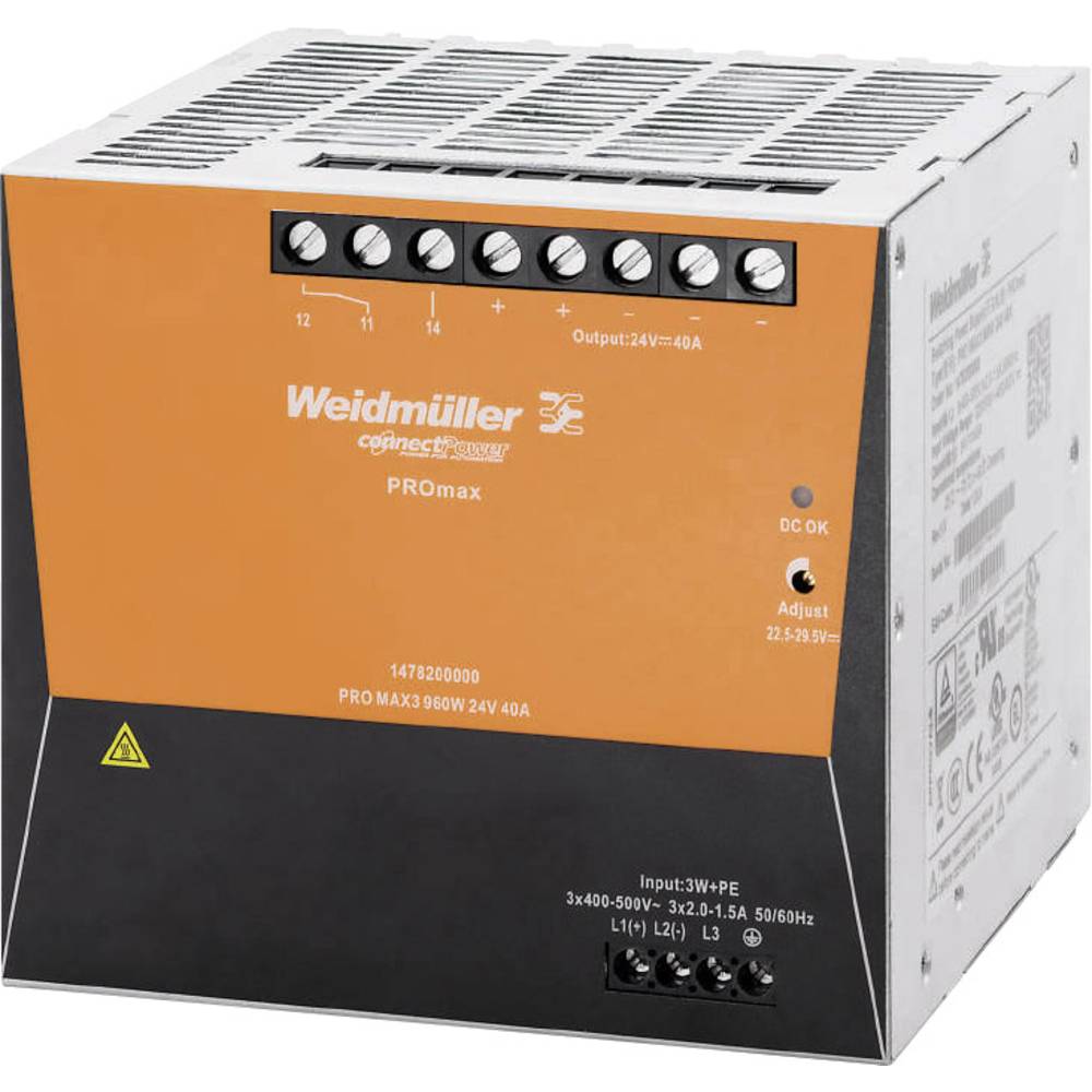 Weidmüller PRO MAX 70W 5V 14A DIN-rail netvoeding 5 V/DC 14 A 70 W Inhoud: 1 stuk(s)