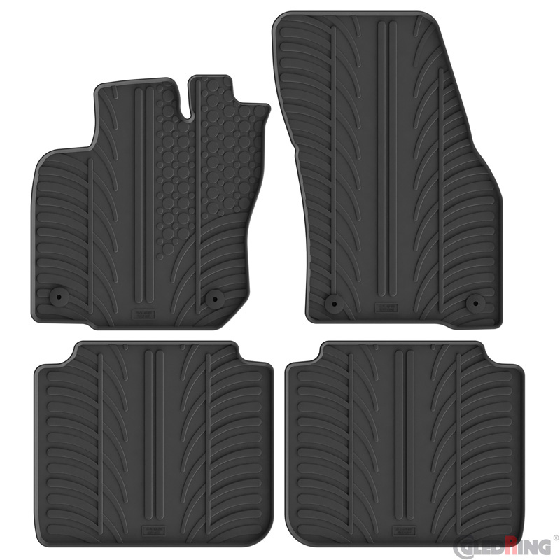 Volkswagen Gledring Rubbermatten passend voor  Tayron (R41) 2024- (T profiel 4-delig + montageclips)