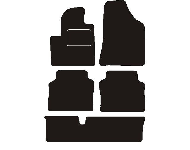 Hyundai Automatten passend voor  Santa Fe 7 persoons 2006 - 2013
