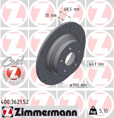 Mercedes-Benz Remschijf SPORT REMSCHIJF COAT Z