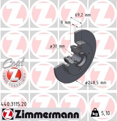 Citroen Remschijf COAT Z