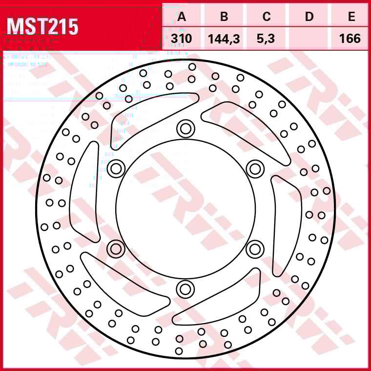 TRW Remschijf, remschijven voor de moto, MST215