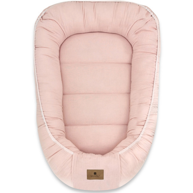 Zavelo Babynest Mousseline Katoen Poederroze – 100% Katoen – Antiallergisch Babynestje – 0-6 maanden – Wasbaar – 75x55 cm