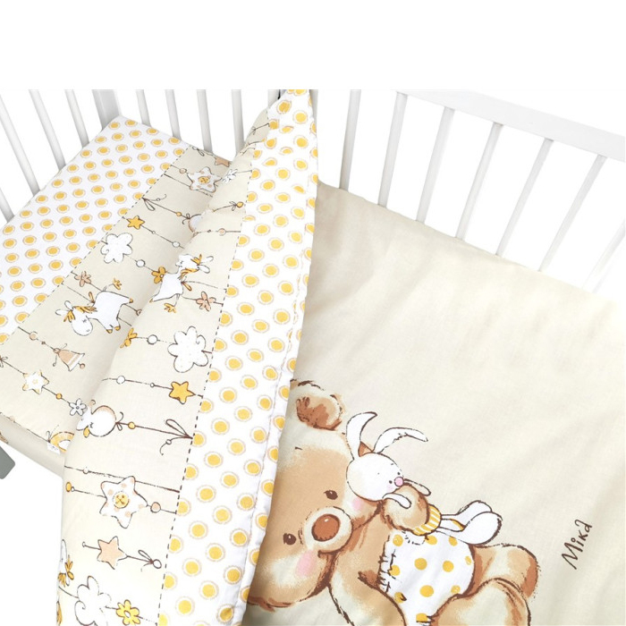 SlaapTextiel Kinder Dekbedovertrek Knuffelbeer Beige – Ledikant & Junior-Ledikant (100 x 135 cm)