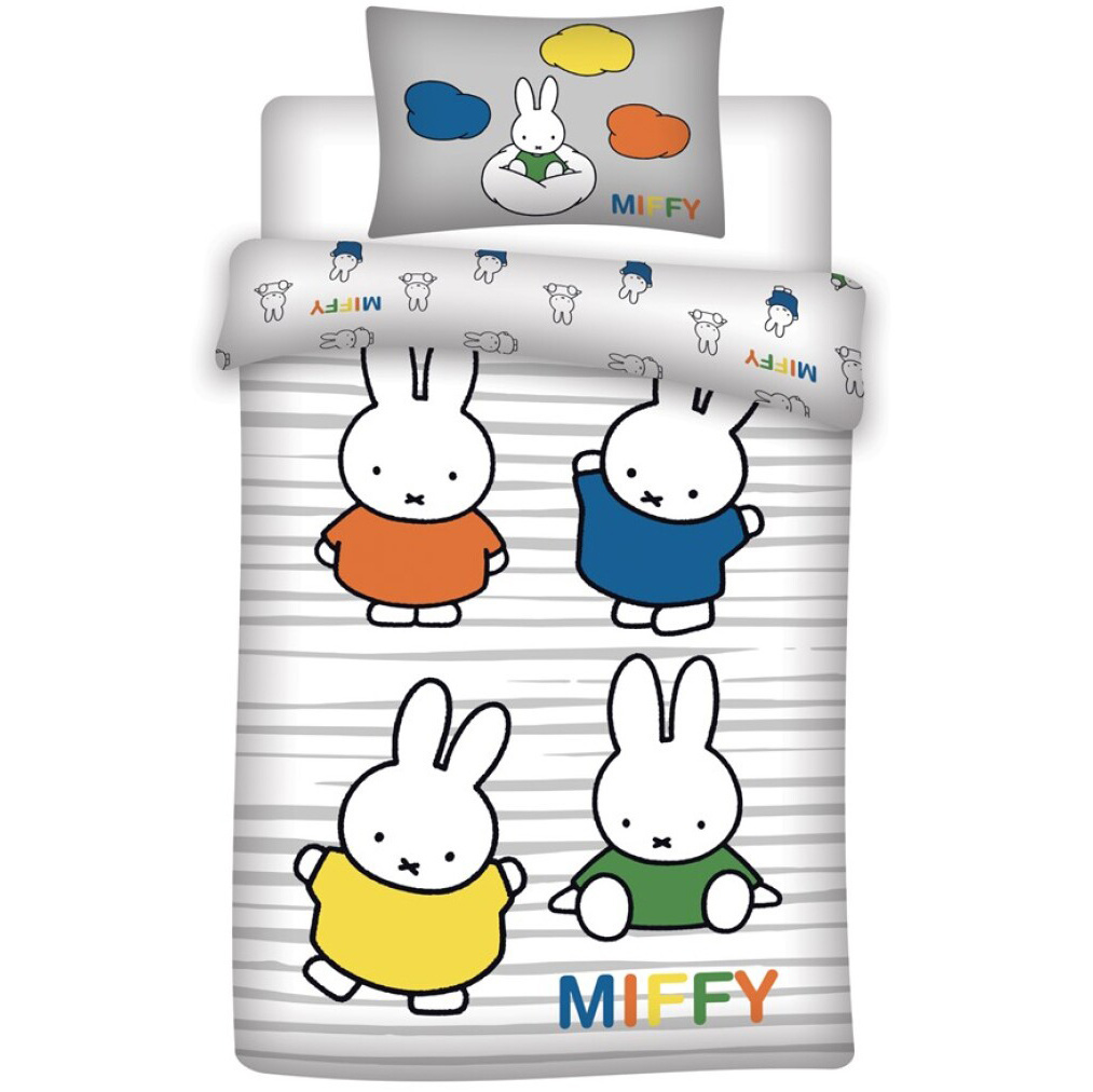 SlaapTextiel Miffy Baby Dekbedovertrek Nijntje - 100 x 135 cm - Katoen