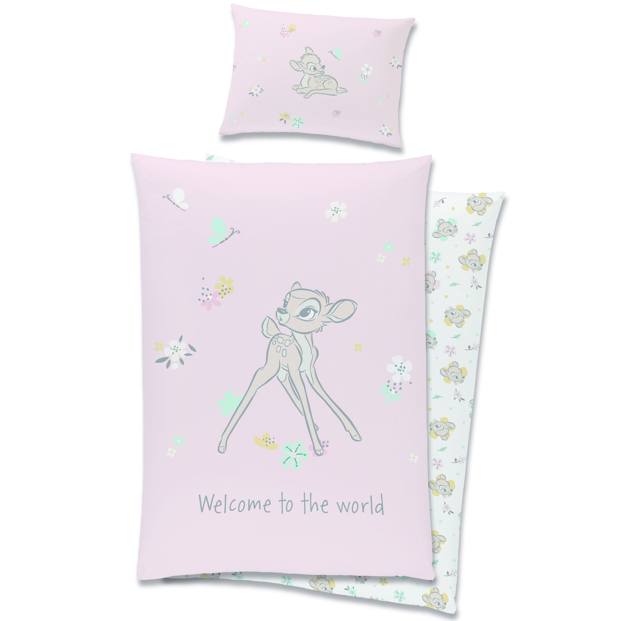 SlaapTextiel Disney Bambi BABY dekbedovertrek Welcome - 100 x 135 cm - Katoen