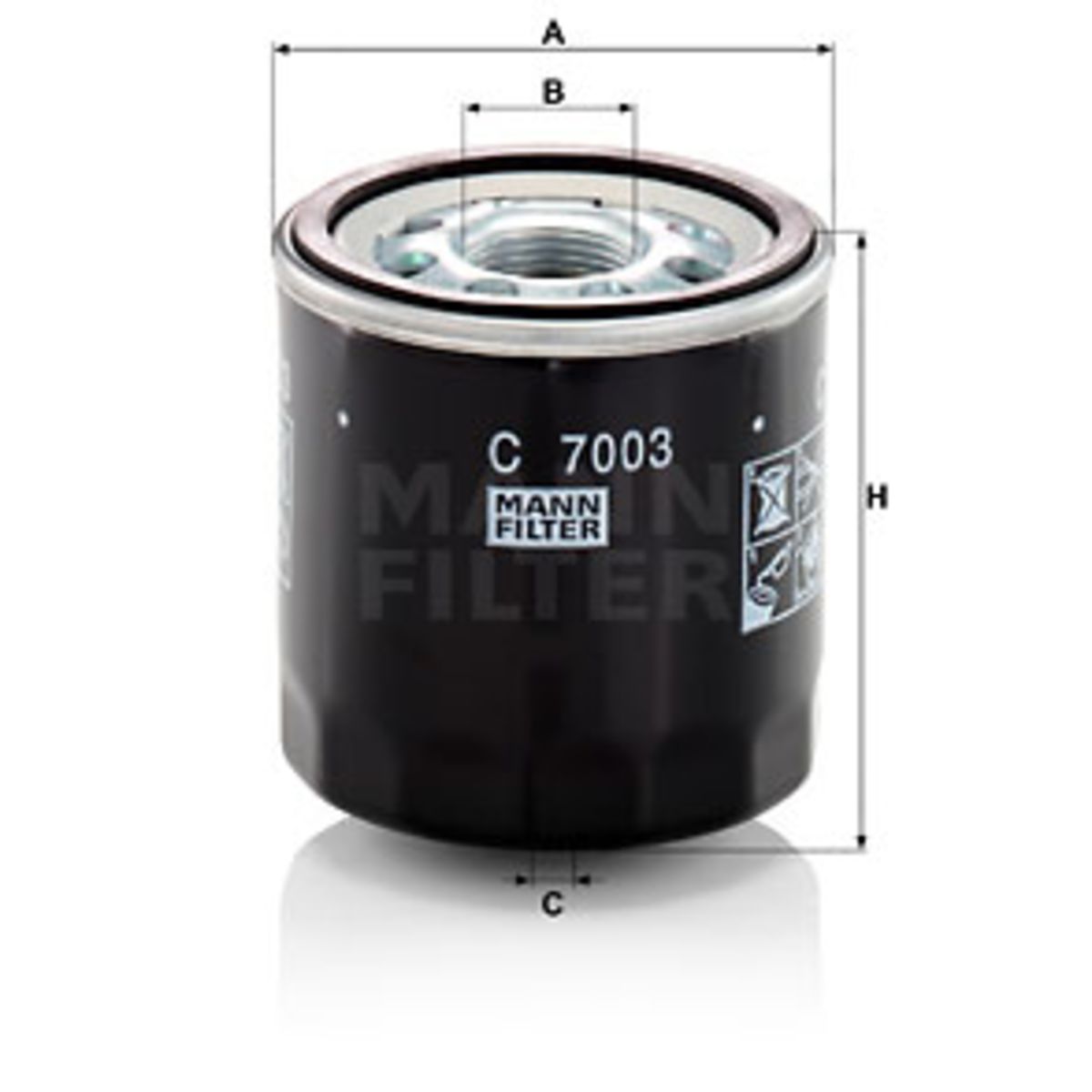Mann-Filter Oliefilter  C 7003