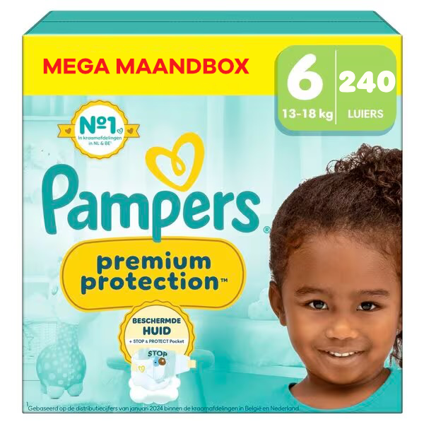 Pampers  Premium Protection - Maat 6 - Mega Maandbox - 240 Stuks - 13-18 kg