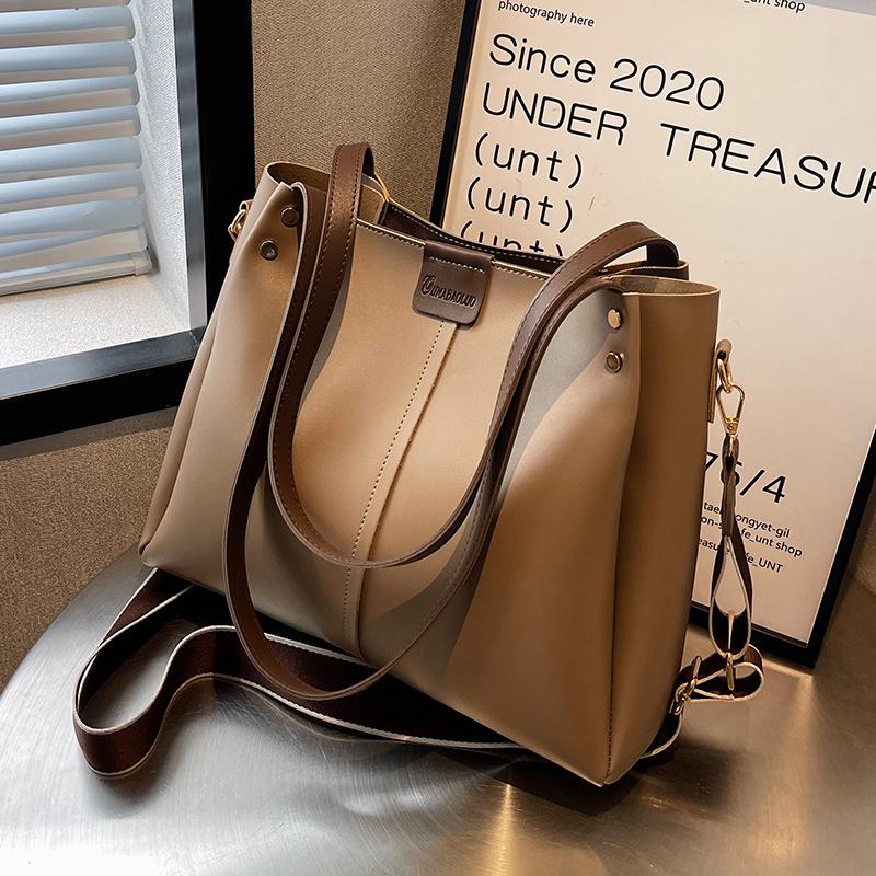 Fancy Lady Tas met grote capaciteit Damestas Trendy herfst- en winterbreedband crossbodytas Hot Style draagbare draagtas met enkele schouder one size kaki