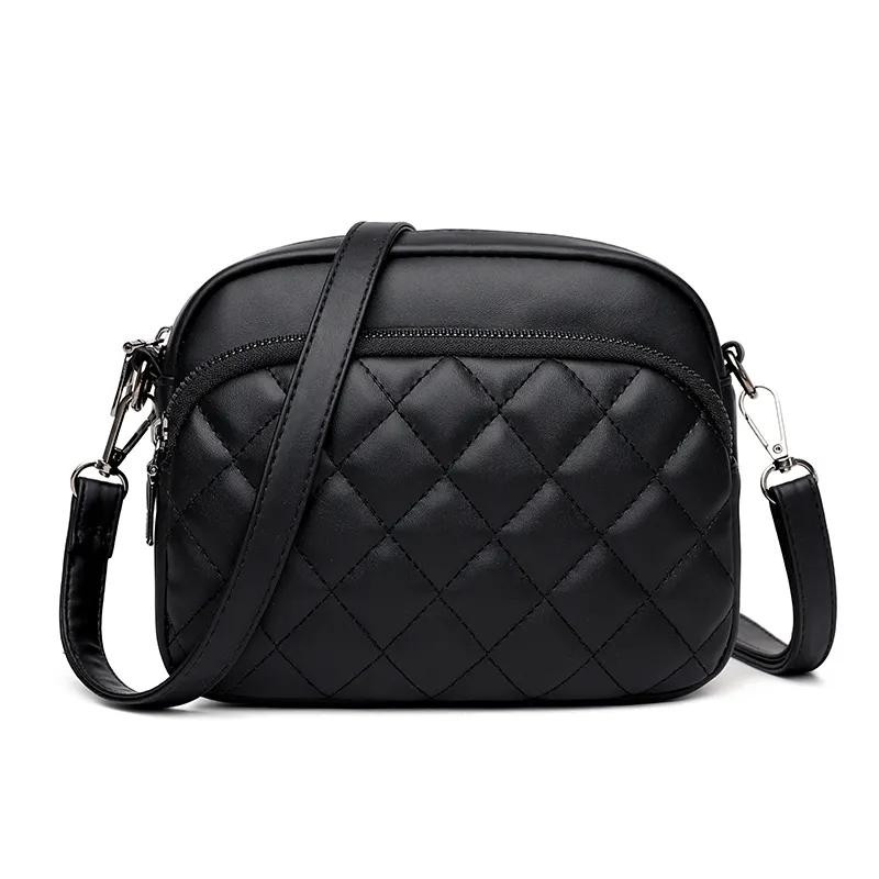 Your favorite bag Merk Eenvoudig Ontwerp Vrouwen Schouder Crossbody Tassen Dames Diamant Rooster Casual Satchel Kleine Shell Messenger Bags Reistas 19x6x15cm wit