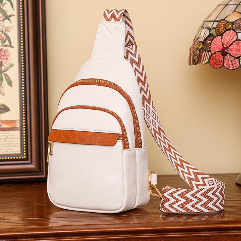 KULUOSIDI BAG Damesborsttas PU zacht leer Crossbody reistas beige