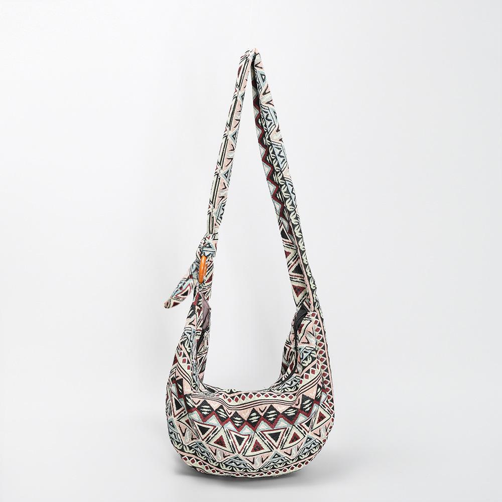 VantaGoods ENSPT Etnische Boheemse Canvas Schoudertas voor Dames - Europese & Amerikaanse Stijl 40x8x22CM