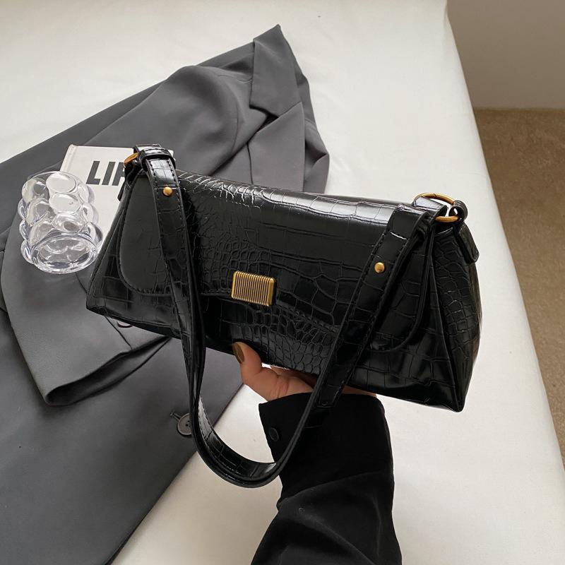Fancy Lady High-end tas voor dames, nieuwe mode retro schoudertas, veelzijdige okseltas, eenvoudig ontwerp crossbody tas one size koffie
