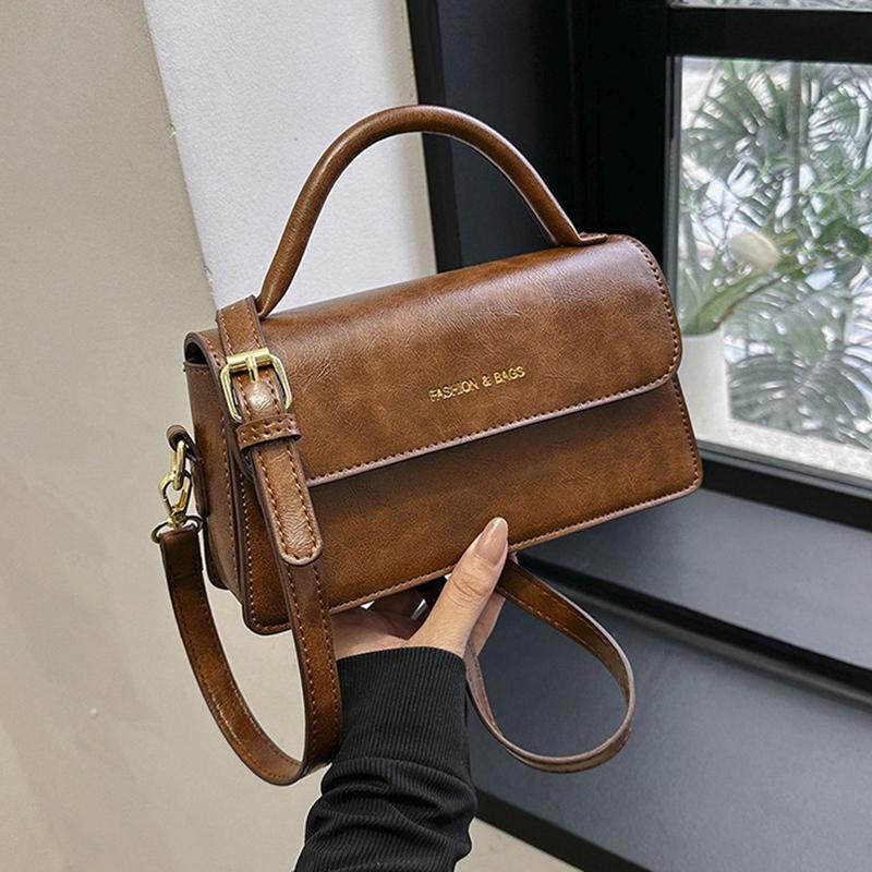 Fancy Lady 2024 Nieuwe Retro Kleine Tas Damesmode Casual Schouder Crossbody Tas Textuur Eenvoudige Dames Handheld Kleine Vierkante Tas zwart