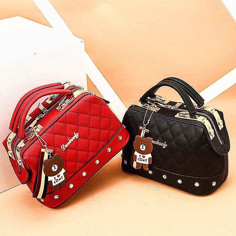 Happy Market Lente- en zomertrend Nieuwe stijl Koreaanse mode-handtassen Schoudertas Eén schouder Crossbody-tas zwart