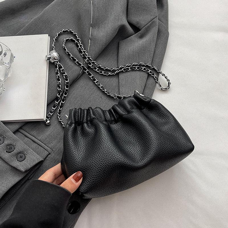 RUWB BAGS Kleine PU lederen design crossbodytassen voor dames 2024 nieuwe modemerk schoudertas vrouwelijke handtassen en portemonnees zwart