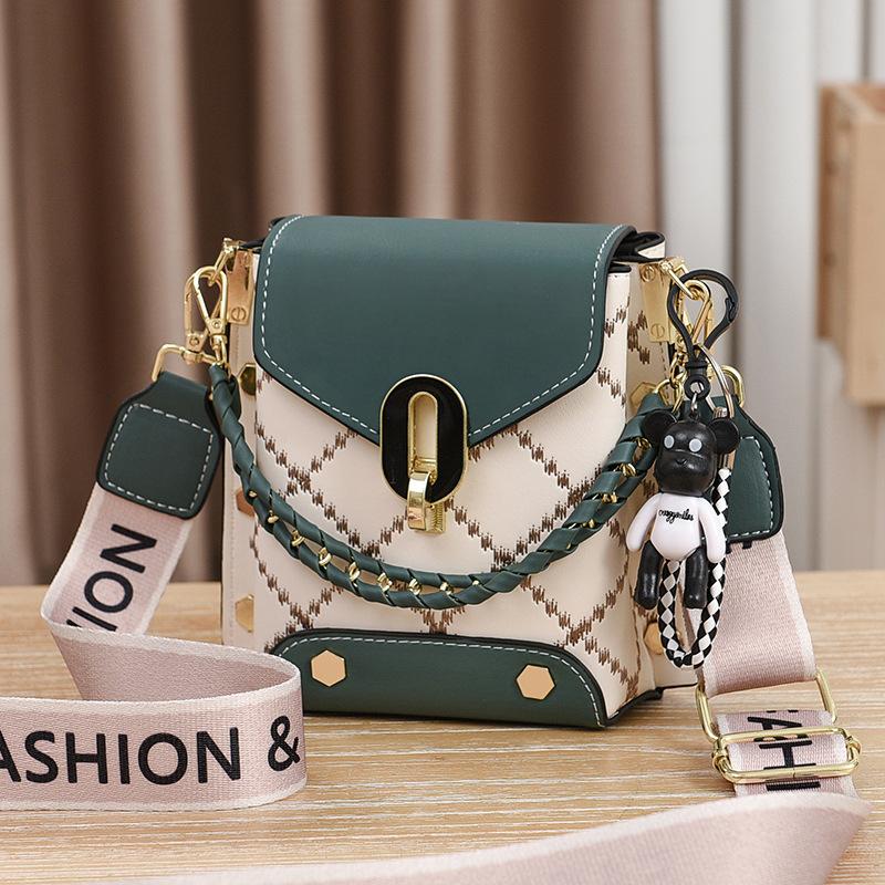 MyCoollife Modieuze en veelzijdige eenvoudige kleine vierkante tas Crossbodytas met enkele schouder groen