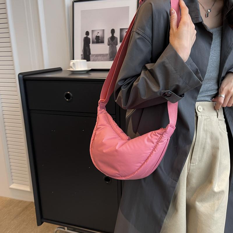 Kuluosidi Vrouwelijke Dumpling Tas Effen Kleur Crossbody Tas Kleine Schoudertas roze