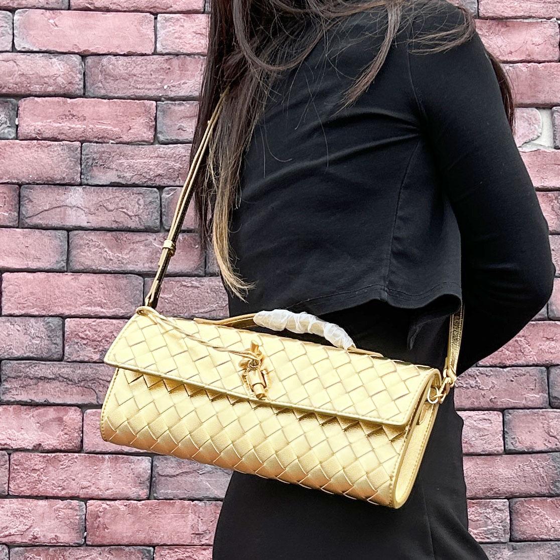 VantaGoods 2024 Lente Handgeweven Crossbody Baguette Tas - Europese & Amerikaanse Modestijl 34*14*7cm