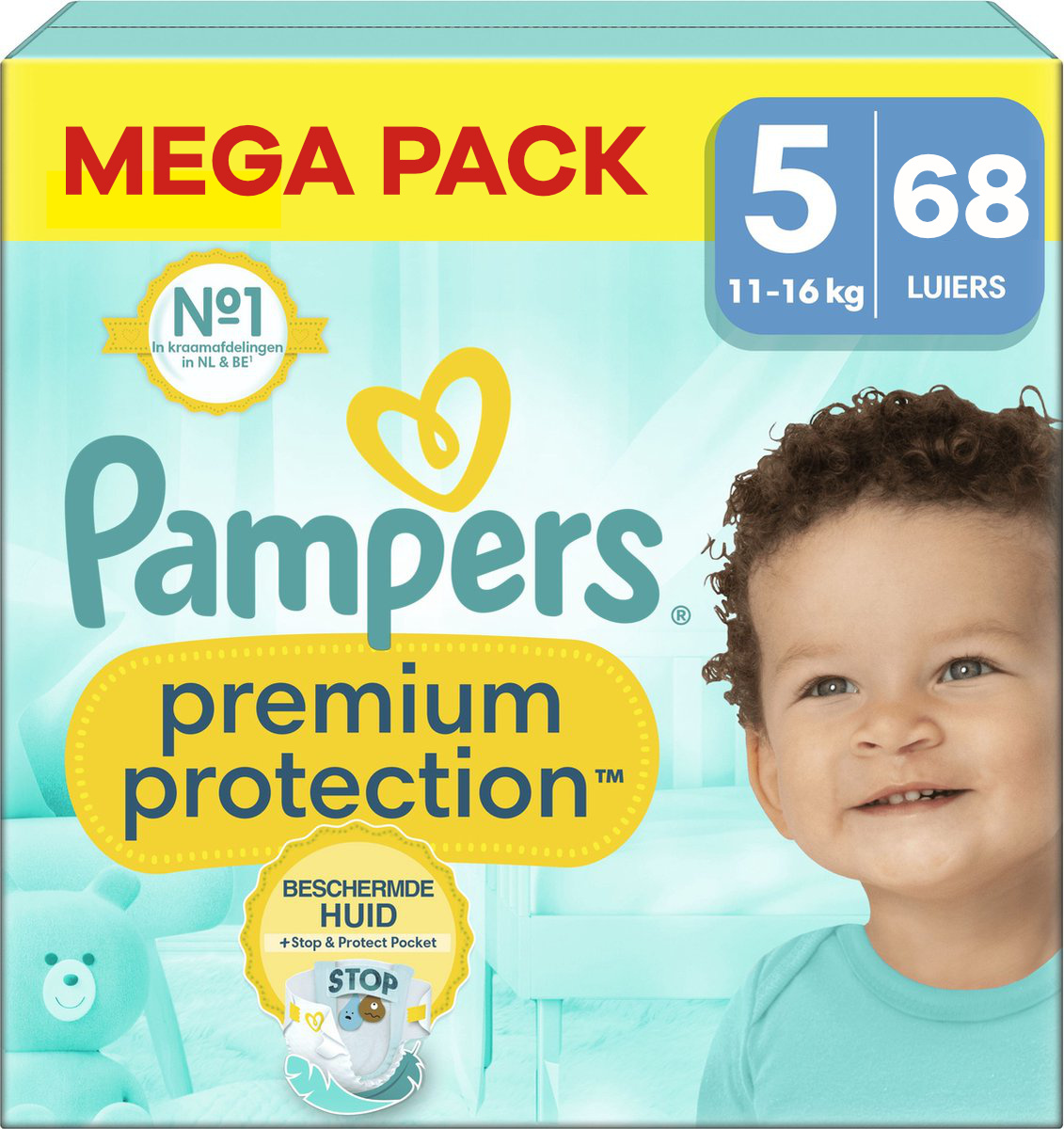 Pampers  Premium Protection - Maat 5 - Mega Pack - 68 luiers - 11/16 KG