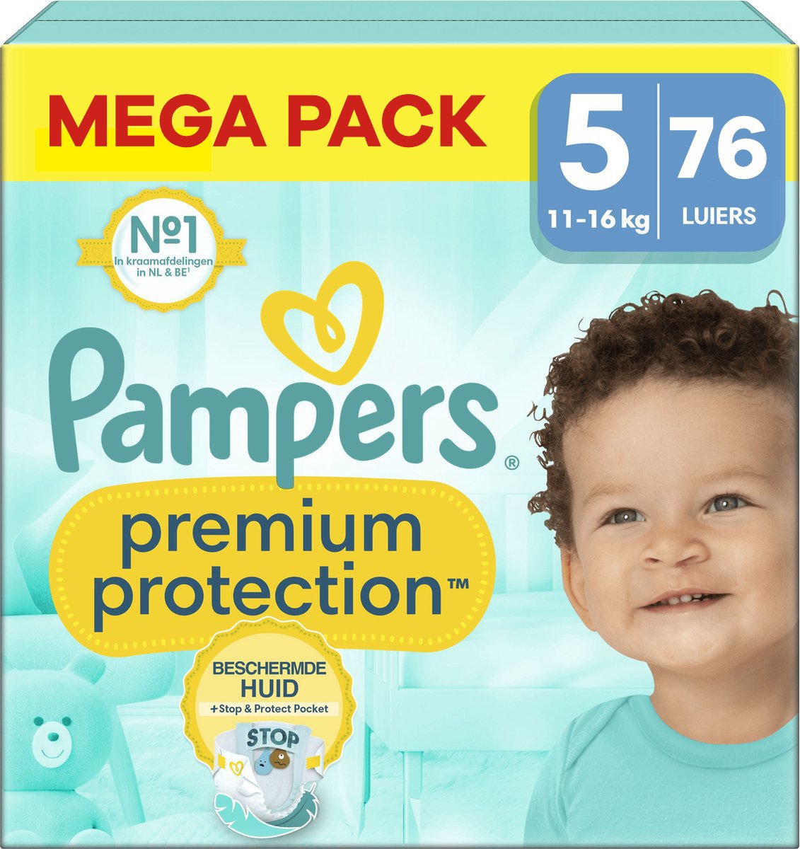 Pampers  Premium Protection - Maat 5 - Mega Pack - 76 luiers - 11/16 KG