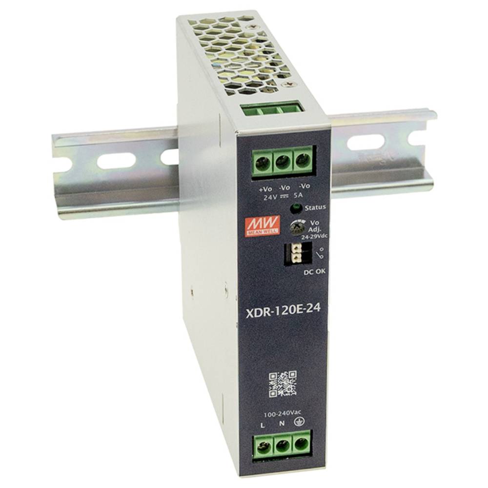 MW Mean Well XDR-120E-24 DIN-rail netvoeding 24 V 5 A 120 W Inhoud 1 stuk(s)