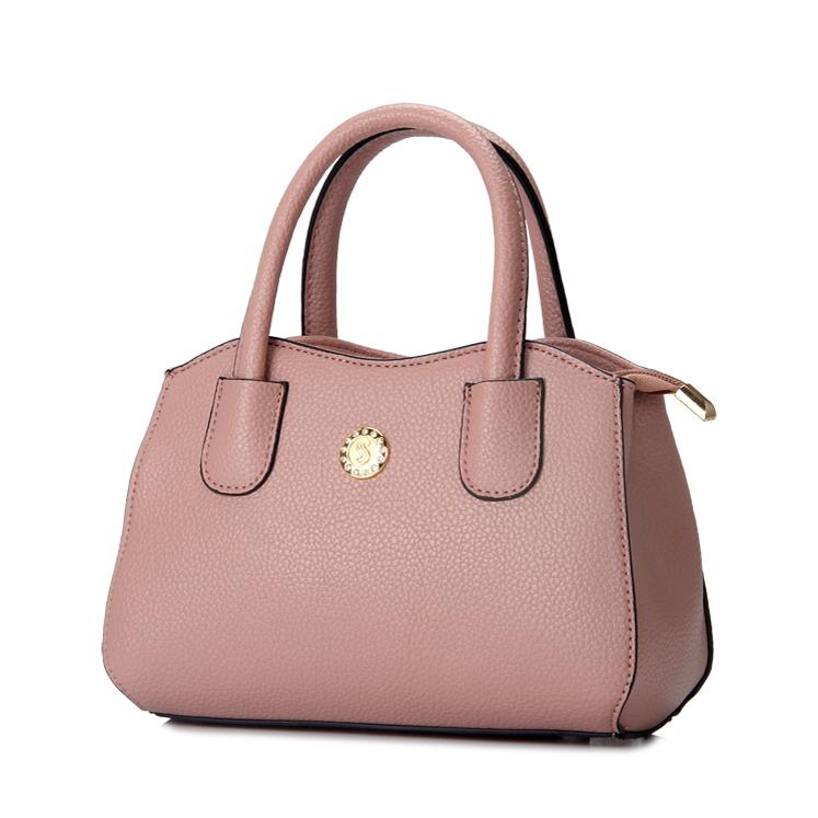 WTEMPO Dameshandtas Zacht leer Klein pakket Mode Veelzijdige handtas Effen Kleur Temperamentpakket 21*6*15.5cm roze