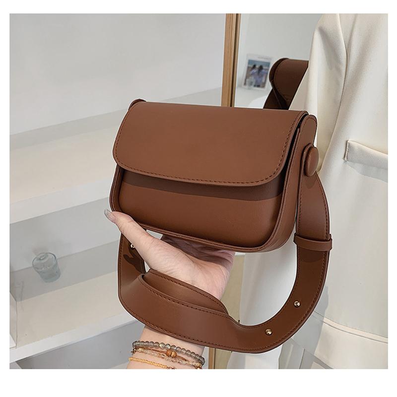 VIA ROMA Urban Fashion Zadel Damestas Modetrend Vrije tijd Onderarmtas Enkele schouder Crossbody Tas Klein Vierkant one size bruin