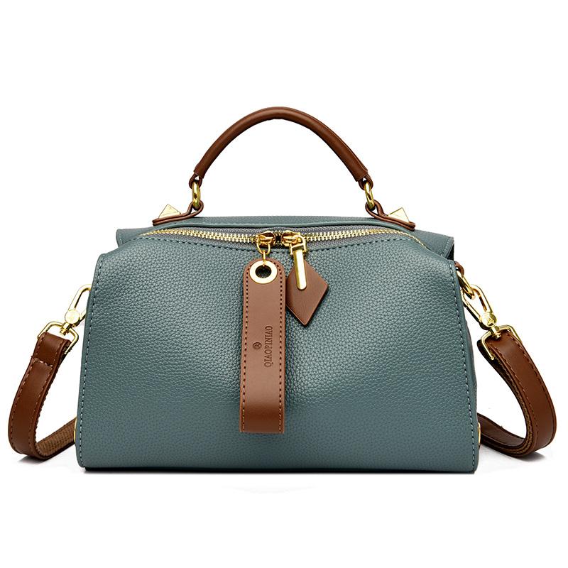 Your favorite bag Hoge Kwaliteit Effen Kleur Lederen Schoudertas Crossbody Tas Voor Vrouwen 2023 Luxe Vrouwen Handtas Designer Vrouwelijke Messenger Tote Sac groen