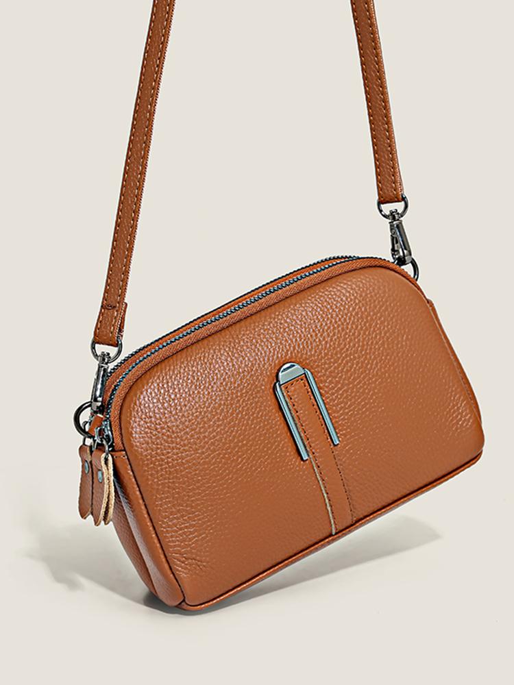 Your favorite bag Echt Lederen Tas Luxe Dames Handtassen Tas Voor Vrouw 2022 Vrouwelijke Clutch Telefoon Tassen Schoudertas Crossbody Messenger Pack 19cm6cm13cm roodbruin