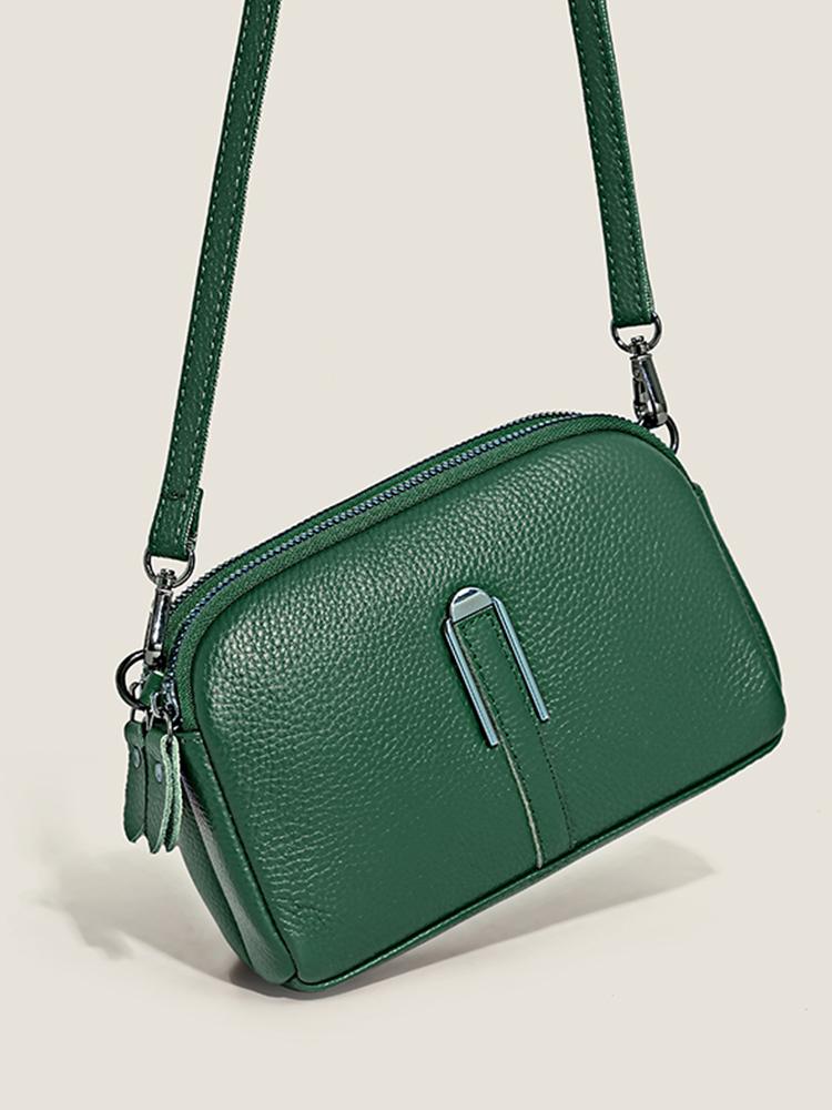 Your favorite bag Echt Lederen Tas Luxe Dames Handtassen Tas Voor Vrouw 2022 Vrouwelijke Clutch Telefoon Tassen Schoudertas Crossbody Messenger Pack 19cm6cm13cm groen