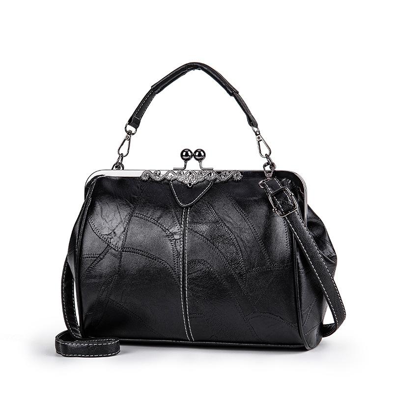 Your favorite bag Damestas Nieuwe mode Retro handtas Clip Bag Eén schouder Crossbody tas zwart