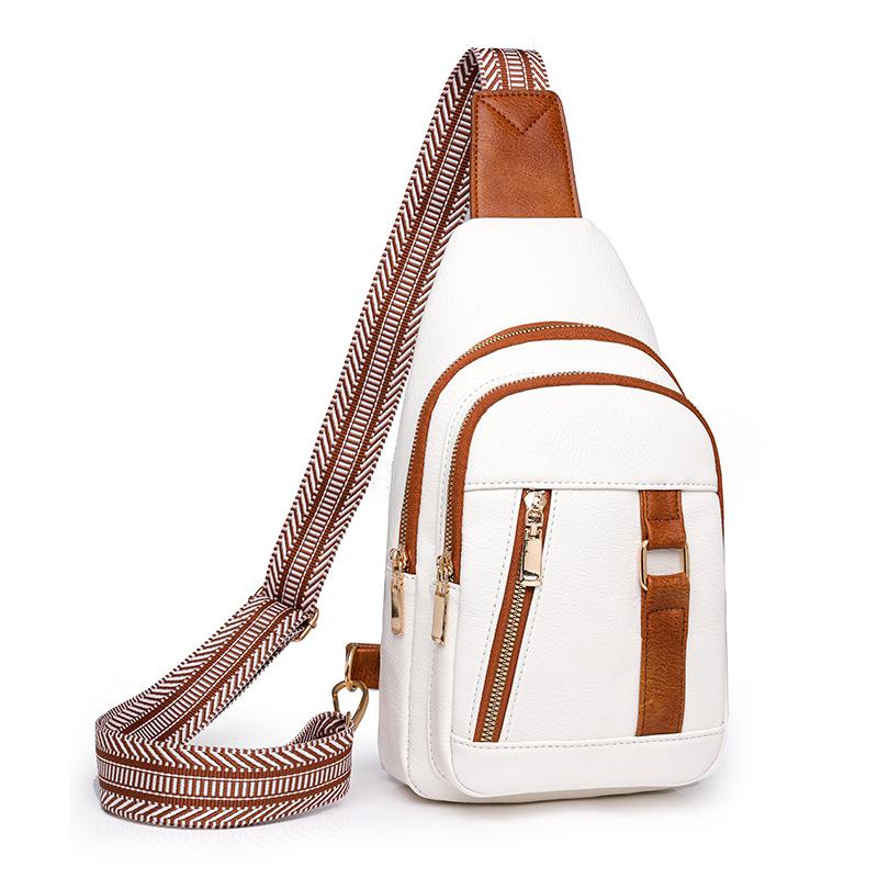 Kuluosidi Zacht leren damestas Patchwork borsttas Crossbody tas Outdoor reistas