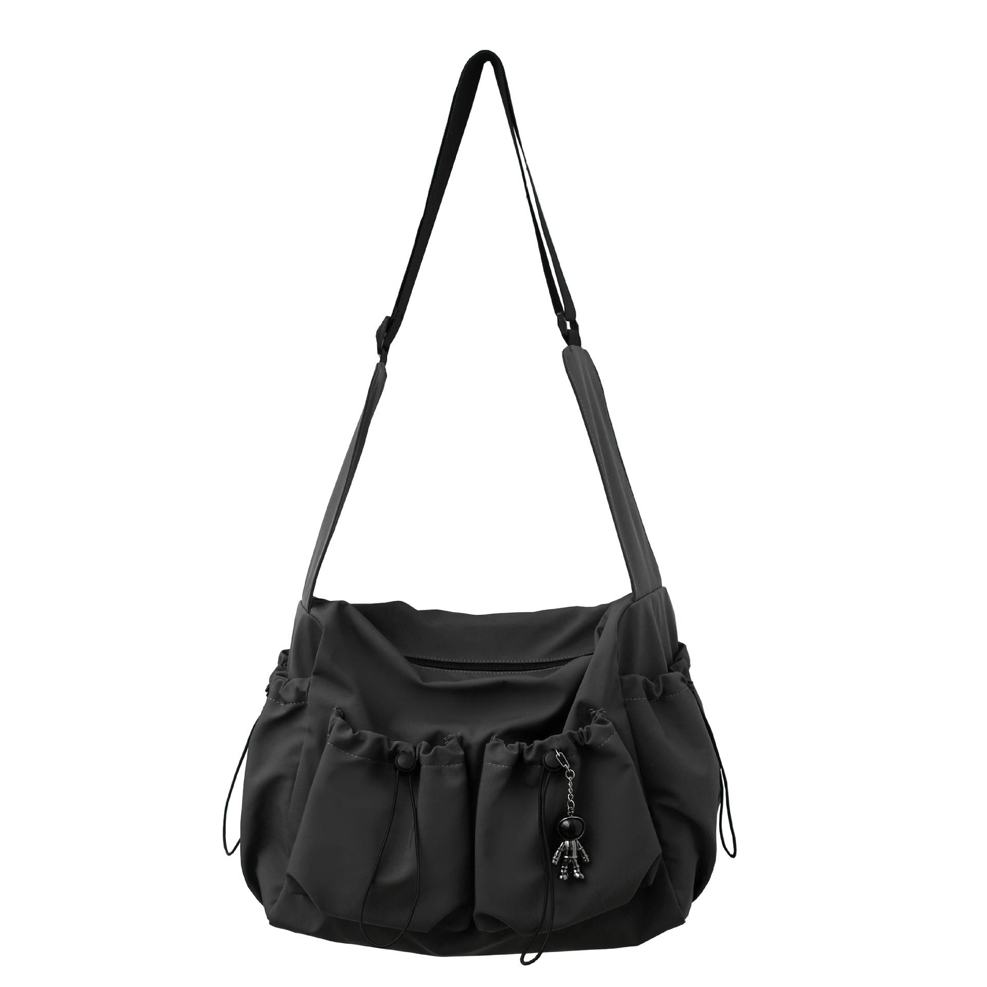 KULUOSIDI BAG Artistieke Jeugd Schoudertas Effen Kleur Crossbody Tas grijs