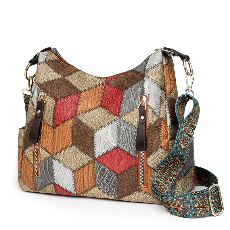 KULUOSIDI BAG Damestas Zacht leren multi-pocket crossbody tas Vintage schoudertas