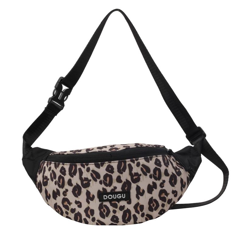 Kuluosidi Vrouwen Luipaard Print Borsttas Multifunctionele Schoudertas Crossbody Tas lichtroze kleur
