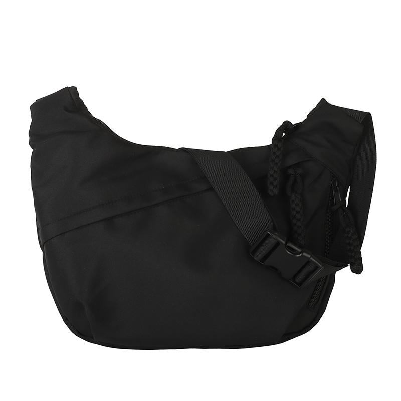 MOJOTO Nylon Hobos Crossbody Tassen Solid Casual Rits Dames Tassen 2024 Mode Hoge Capaciteit Effen Kleur Enkele Schouder Totes Tas zwart