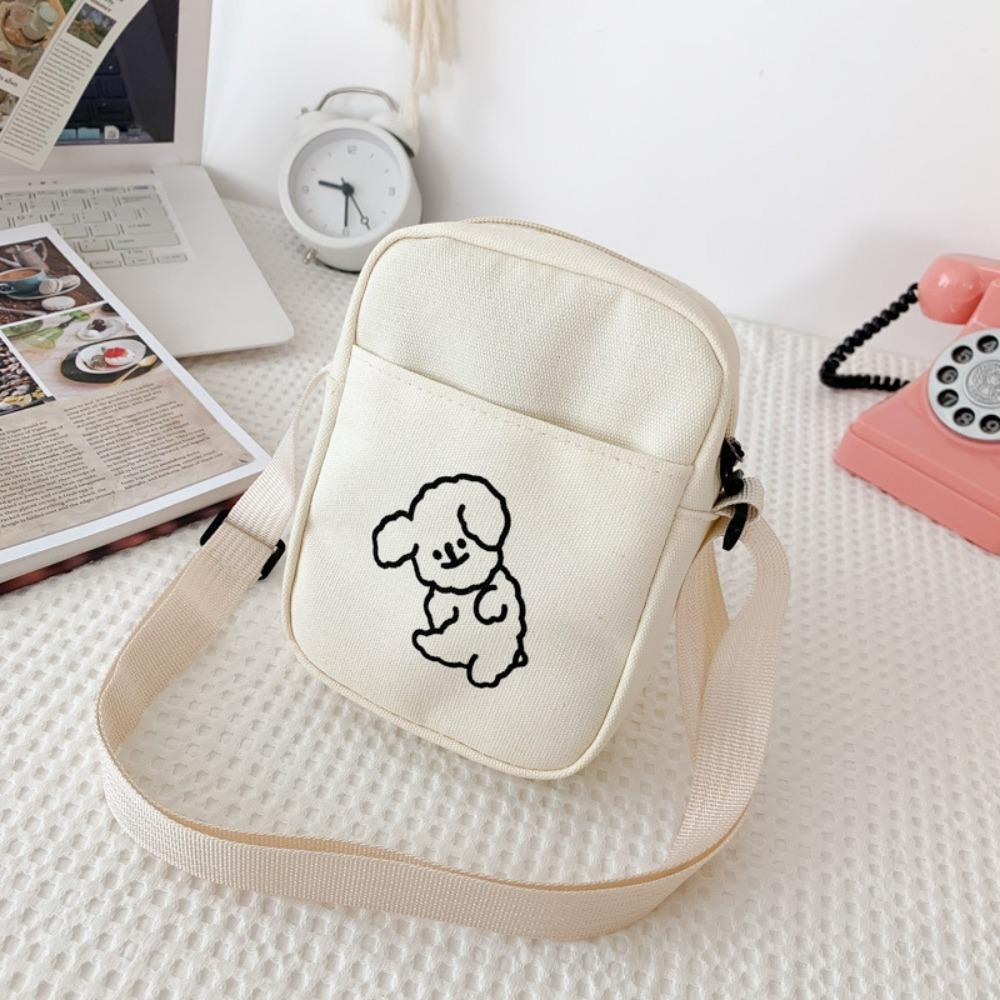 Haohangle25 Effen kleur Messenger Bag Mooie print Schoudertas Hoge kwaliteit Crossbody tas wit