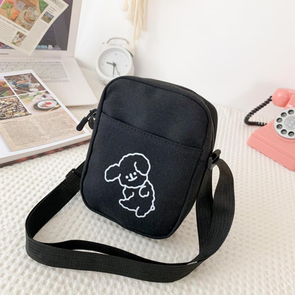 Haohangle25 Effen kleur Messenger Bag Mooie print Schoudertas Hoge kwaliteit Crossbody tas zwart