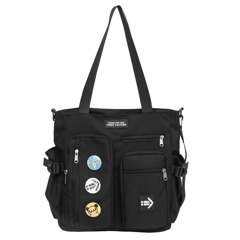 Kuluosidi Heren Messenger Bag Campus Class Schoudertas Studenten Crossbody Tas Grote Capaciteit Dames Tote Bag zwart