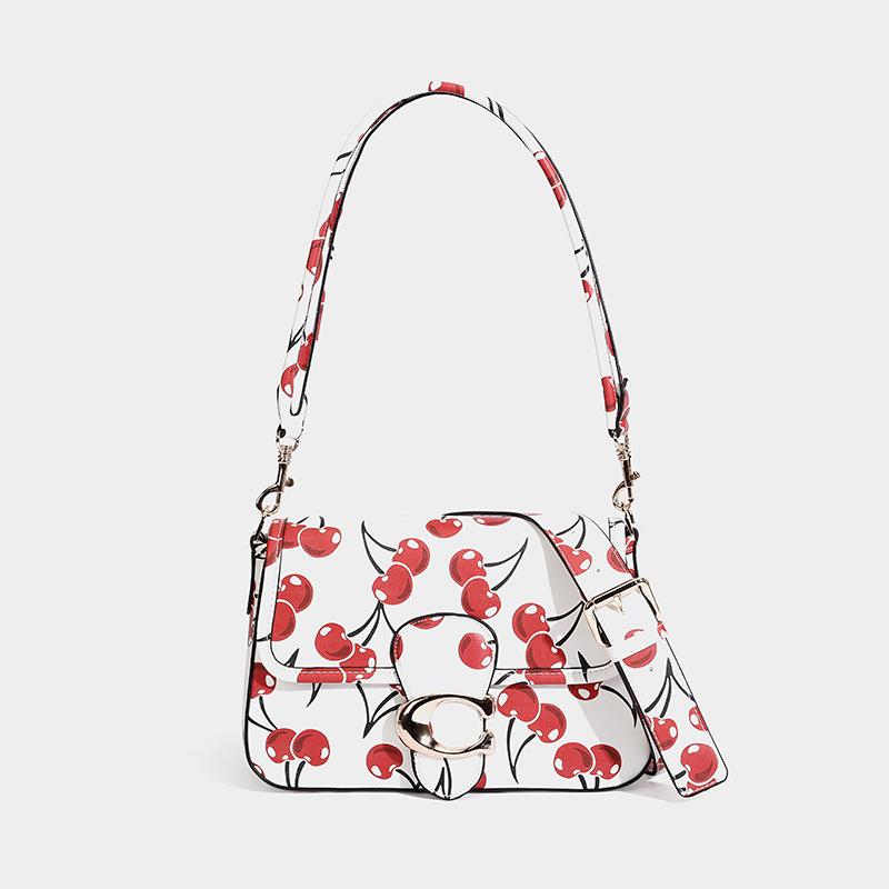 VantaGoods Kersenrode echte leren crossbody- en schoudertas - Lente/zomer bruidsmeisjes- en beroemdhedenstijl