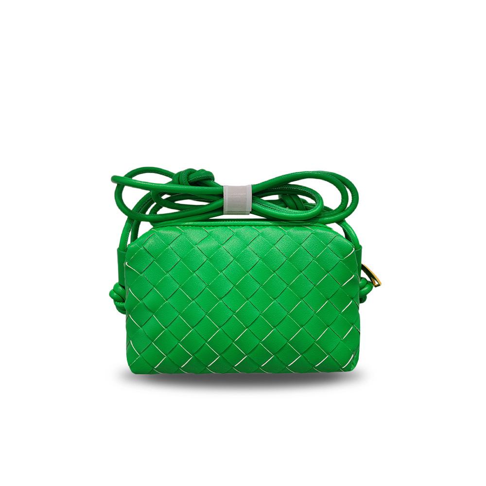 VantaGoods Handgeweven tas van echt leer: Koreaanse stijl mode, handtas en schoudertas 19x8x14 cm