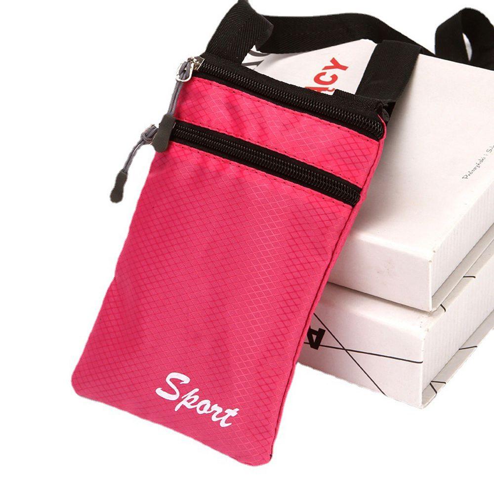 Yoghurt Kleur Mode over de schouder Kleine vierkante tas voor mobiele telefoon Letter opbergtas Messenger Bag rood